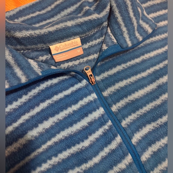 Columbia Sweater Womens Medium Blue Outdoors 1/4 Zip Fleece Pullover Ladies - Picture 3 of 5